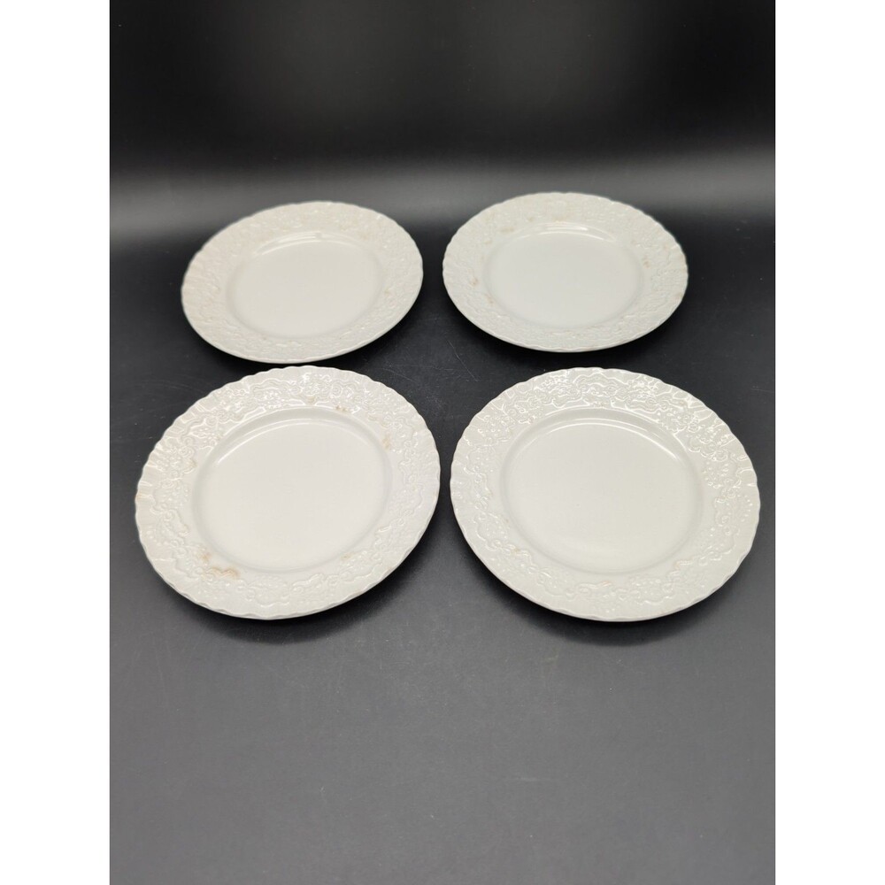 4 Ralph Lauren Claire Wedgwood Bread Plates Appetizer DISCOLORATIONS